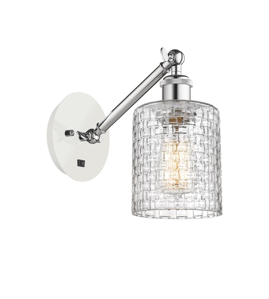 Cobbleskill - 1 Light - 5 inch - White Polished Chrome - Adjustable Sconce