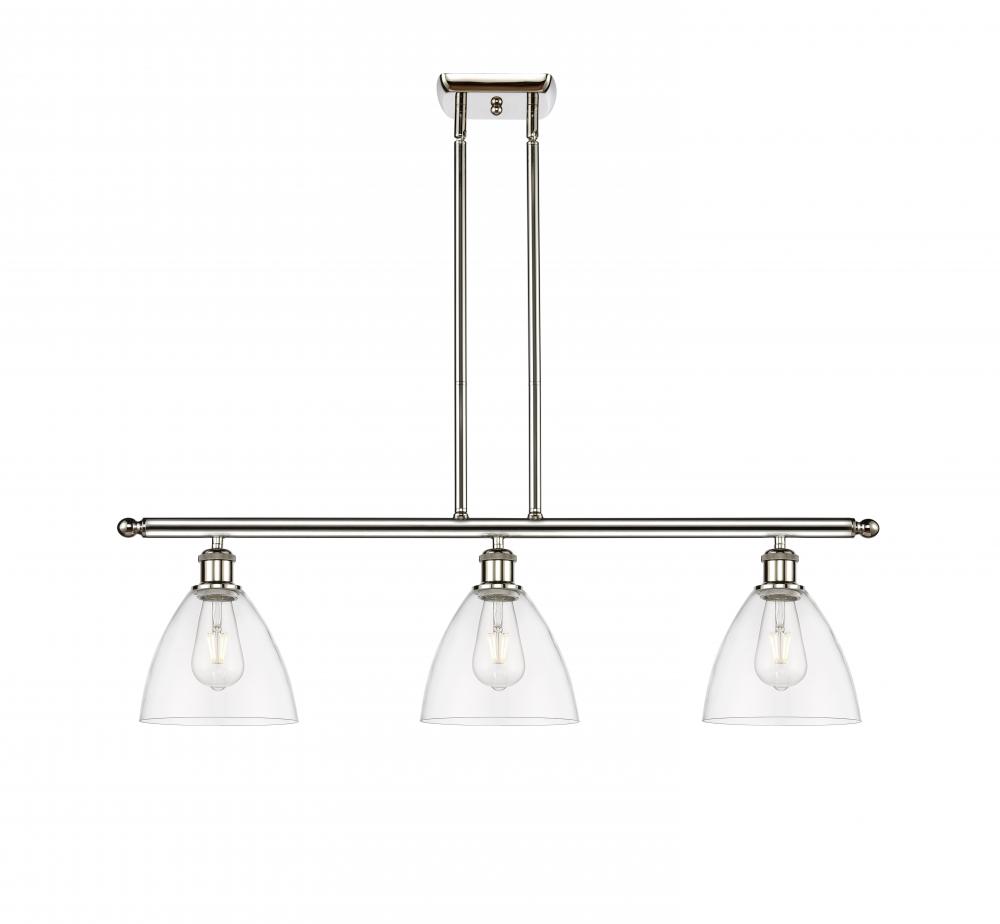 Bristol - 3 Light - 36 inch - Polished Nickel - Stem hung - Island Light
