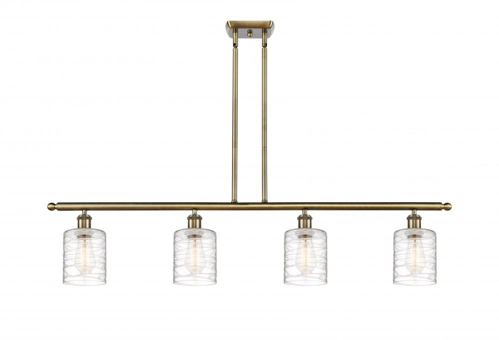 Cobbleskill - 4 Light - 48 inch - Antique Brass - Stem hung - Island Light