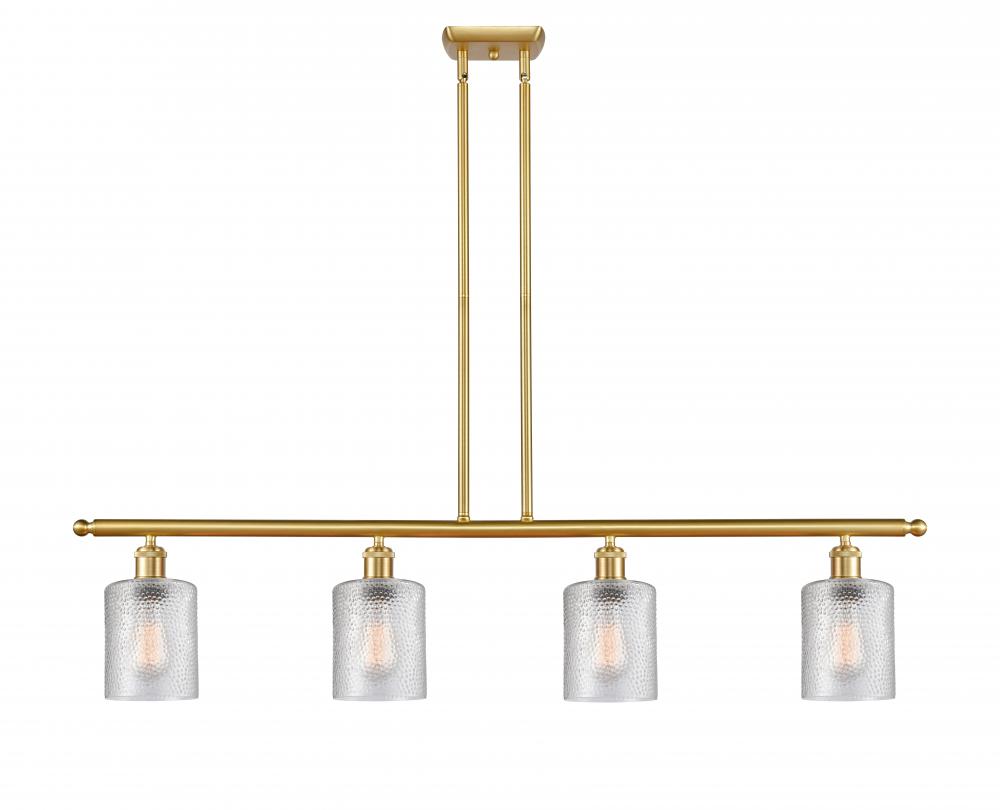 Cobbleskill - 4 Light - 48 inch - Satin Gold - Cord hung - Island Light