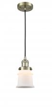 Innovations Lighting 201C-AB-G181S - Canton - 1 Light - 5 inch - Antique Brass - Cord hung - Mini Pendant