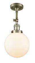 Innovations Lighting 201F-AB-G201-8 - Beacon - 1 Light - 8 inch - Antique Brass - Adjustable Semi-Flush Mount