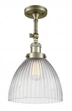 Innovations Lighting 201F-AB-G222 - Seneca Falls - 1 Light - 10 inch - Antique Brass - Adjustable Semi-Flush Mount