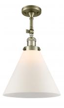 Innovations Lighting 201F-AB-G41-L - Cone - 1 Light - 12 inch - Antique Brass - Adjustable Semi-Flush Mount