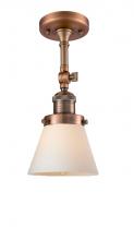Innovations Lighting 201F-AC-G61 - Cone - 1 Light - 6 inch - Antique Copper - Adjustable Semi-Flush Mount