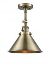 Innovations Lighting 201FSW-AB-M10-AB - Briarcliff 1 Light Semi-Flush Mount