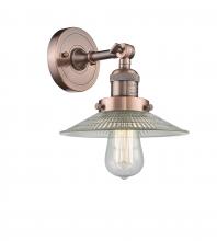 Innovations Lighting 203-AC-G2 - Halophane - 1 Light - 9 inch - Antique Copper - Adjustable Sconce