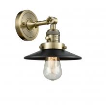 Innovations Lighting 203SW-AB-M6 - Railroad - 1 Light - 8 inch - Antique Brass - Adjustable Sconce