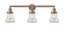 Innovations Lighting 205-AC-G192 - Bellmont - 3 Light - 30 inch - Antique Copper - Bath Vanity Light