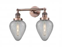 Innovations Lighting 208-AC-G165 - Geneseo - 2 Light - 17 inch - Antique Copper - Adjustable Bath Vanity Light