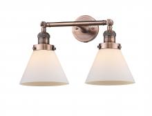 Innovations Lighting 208-AC-G41 - Cone - 2 Light - 18 inch - Antique Copper - Adjustable Bath Vanity Light