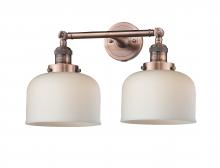 Innovations Lighting 208-AC-G71 - Bell - 2 Light - 19 inch - Antique Copper - Adjustable Bath Vanity Light