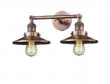 Innovations Lighting 208-AC-M3 - Railroad - 2 Light - 18 inch - Antique Copper - Adjustable Bath Vanity Light