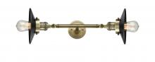Innovations Lighting 208L-AB-M6 - Railroad - 2 Light - 8 inch - Antique Brass - Adjustable Bath Vanity Light