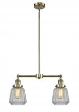 Innovations Lighting 209-AB-G142 - Chatham - 2 Light - 21 inch - Antique Brass - Stem Hung - Adjustable Island Light