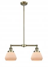 Innovations Lighting 209-AB-G171 - Fulton - 2 Light - 21 inch - Antique Brass - Stem Hung - Adjustable Island Light