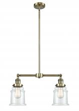 Innovations Lighting 209-AB-G182 - Canton - 2 Light - 21 inch - Antique Brass - Stem Hung - Adjustable Island Light