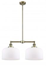 Innovations Lighting 209-AB-G71-L - Bell - 2 Light - 21 inch - Antique Brass - Stem Hung - Adjustable Island Light