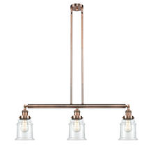 Innovations Lighting 213-AC-G182 - Canton - 3 Light - 39 inch - Antique Copper - Stem Hung - Adjustable Island Light