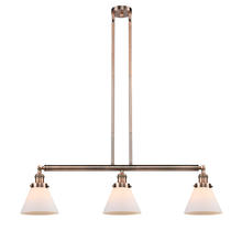 Innovations Lighting 213-AC-G41 - Cone - 3 Light - 40 inch - Antique Copper - Stem Hung - Adjustable Island Light