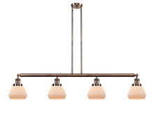 Innovations Lighting 214-AC-G171 - Fulton - 4 Light - 51 inch - Antique Copper - Stem Hung - Island Light