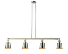 Innovations Lighting 214-PN-M9 - Addison - 4 Light - 50 inch - Polished Nickel - Stem Hung - Adjustable Island Light
