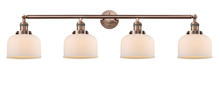 Innovations Lighting 215-AC-G71 - Bell - 4 Light - 44 inch - Antique Copper - Adjustable Bath Vanity Light