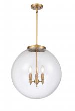 Innovations Lighting 221-3S-BB-G204-18-LED - Beacon - 3 Light - 18 inch - Brushed Brass - Stem hung - Pendant