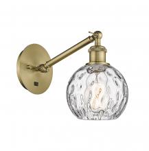 Innovations Lighting 317-1W-AB-G1215-6 - Athens Water Glass - 1 Light - 6 inch - Antique Brass - Adjustable Sconce