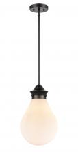 Innovations Lighting 414-1S-BK-G4141-10 - Genesis - 1 Light - 10 inch - Matte Black - Stem hung - Mini Pendant