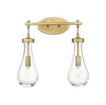 Innovations Lighting 451-2W-BB-G451-5CL - Owego - 2 Light - 17 inch - Brushed Brass - Bath Vanity Light