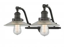 Innovations Lighting 515-2W-OB-G2 - Halophane - 2 Light - 18 inch - Oil Rubbed Bronze - Adjustable Bath Vanity Light