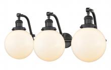 Innovations Lighting 515-3W-OB-G201-8 - Beacon - 3 Light - 28 inch - Oil Rubbed Bronze - Adjustable Bath Vanity Light