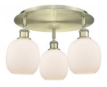 Innovations Lighting 516-3C-AB-G101 - Belfast - 3 Light - 18 inch - Antique Brass - Semi-Flush Mount