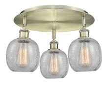 Innovations Lighting 516-3C-AB-G105 - Belfast - 3 Light - 18 inch - Antique Brass - Semi-Flush Mount