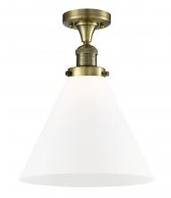 Innovations Lighting 517-1CH-AB-G41-L - Cone - 1 Light - 12 inch - Antique Brass - Semi-Flush Mount