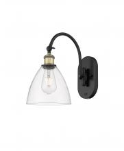 Innovations Lighting 518-1W-BAB-GBD-752 - Bristol - 1 Light - 8 inch - Black Antique Brass - Adjustable Swing Arm