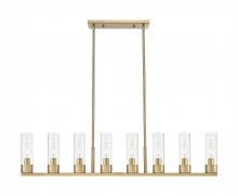 Innovations Lighting 617-8I-BB-G617-8CL - Boreas - 8 Light - 48 inch - Brushed Brass - Linear Pendant