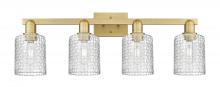 Innovations Lighting 716-4W-BB-G112C-5CL - Cobbleskill - 4 Light - 32 inch - Brushed Brass - Bath Vanity Light