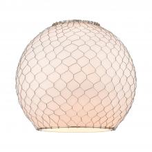 Innovations Lighting G121-10CSN - Large Farmhouse Chicken Wire White Glass with Nickel Wire Glass