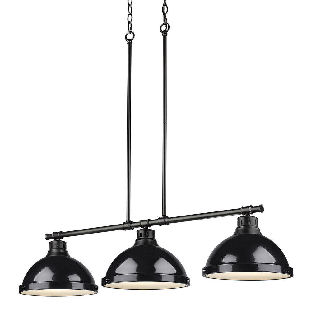 Duncan 1-Light Pendant with Chain in Rubbed Bronze with Pewter