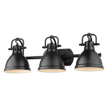 Golden 3602-BA3 BLK-BLK - Vanity Light in Black