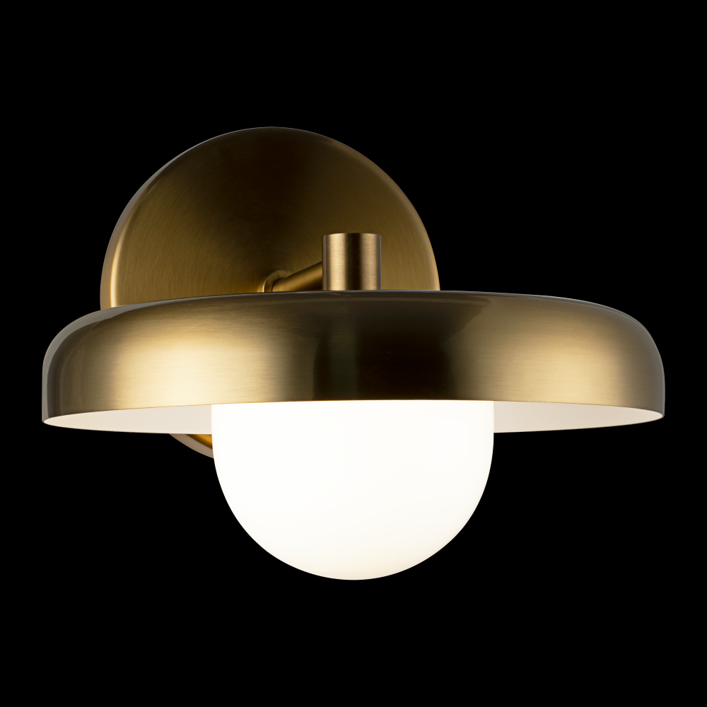 Creston Aged Gold Brass Wall Sconce