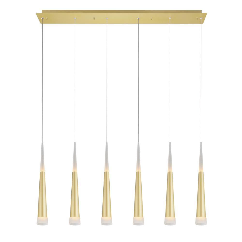 Andes Integrated LED Satin Gold Pool Table Light