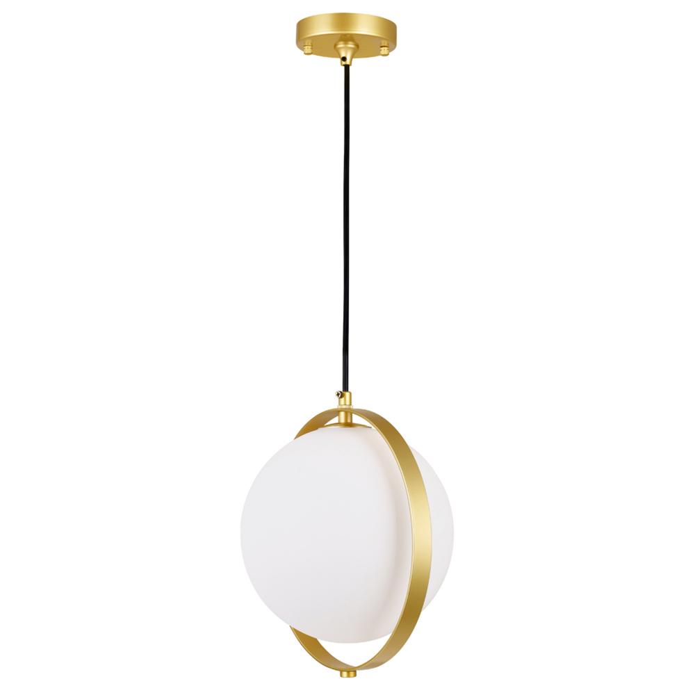 Da Vinci 1 Light 10in Brass Mini Pendant