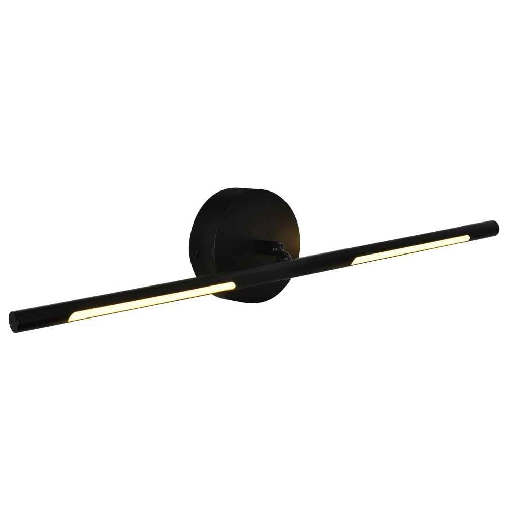 Oskil Integrated LED 24in Black Vanity Light