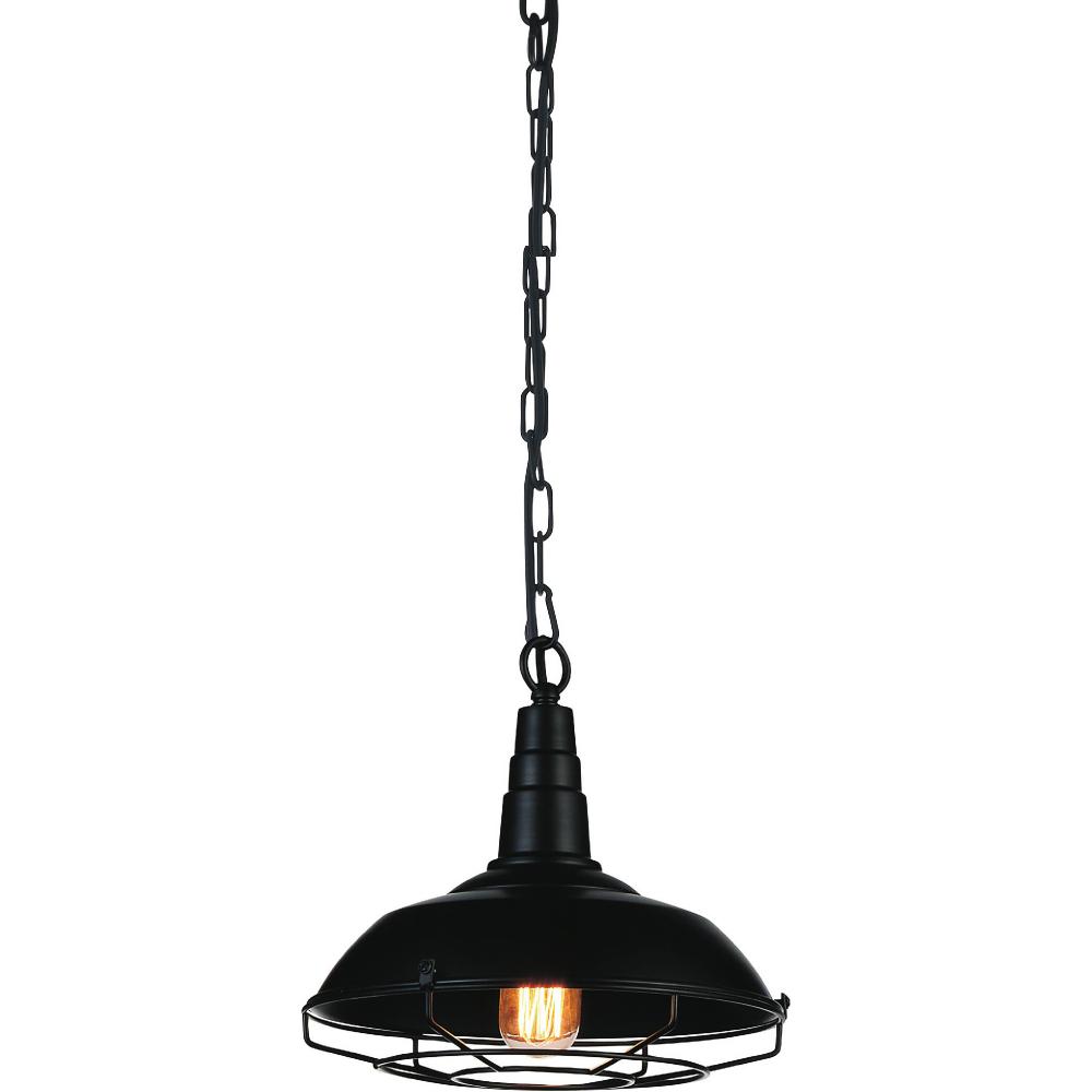 Morgan 1 Light 11in Black Down Mini Pendant