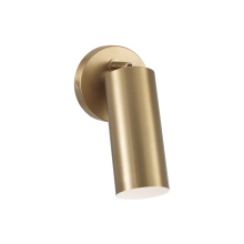 Capital 661711AD - 5" W x 9.75" H 1-Lt Adjustable Sconce in Aged Brass w/ Matte White