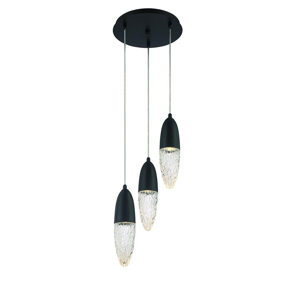 ECROU,3LT CHANDELIER,BLK
