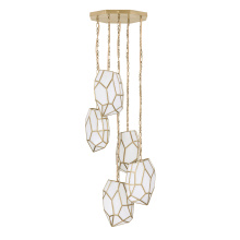Eurofase 46465-016 - Heera, 5LT Chandelier, Gold